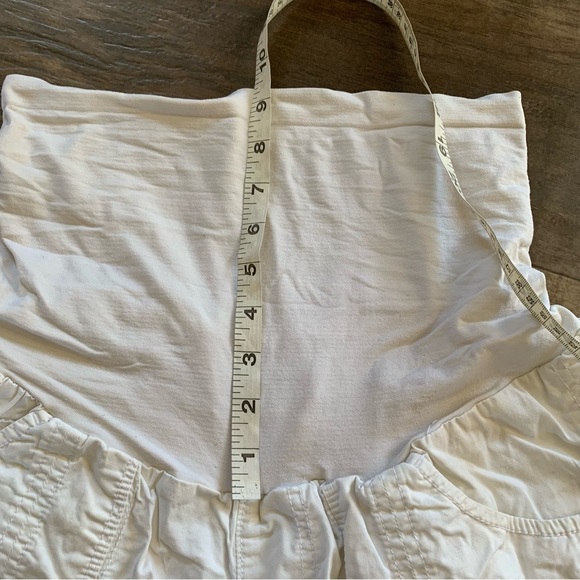 White Motherhood Maternity full panel shorts - Picture 4 of 7